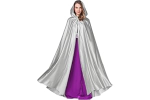 BEAUTELICATE Capa con Capucha Medieval Mujer Disfraz Abriga Larga para Novia Vampiro Princesa Bruja Halloween Navidad Fiesta Cosplay Fotografía