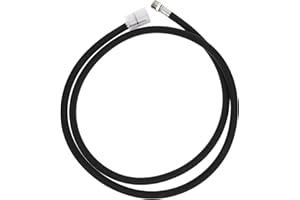 DOITOOL 1 Stück ausziehbarer Wasserhahn Ersatzschlauch für Küchenspüle Wasserhähne herausziehbarer Brausekopf Schlauch Edelstahl Spüle Wasserhahn Schlauch (150 cm, schwarz)