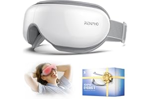 RENPHO Eyeris 1 Eye Massager with Heat & Bluetooth Music, Christmas Gifts for Women Men, Heated Eye Mask for Sleeping, Relieve Strain Dry Eyes, Face Massager