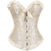 Grebrafan Plus-Size Classic Brocade Corset