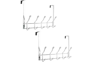 simplywire – tvåpack – kapphängare över dörren – 10 krokar – krom