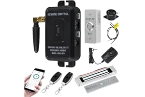 ReaIOKbii Tuya Complete Access Control System Kit, 433MHz Remote Controller Door Opener, 180kg Magnetic Lock, 30m Remote Transmitters