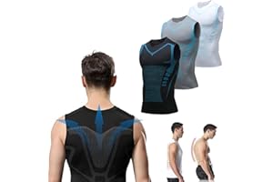 Jeeeun Menionic Posture Corrector Vest, Menionic Tourmaline Posturecorrector Vest For Men 2024 New (Gray,Medium)