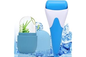 OCCZIN Eisroller für Gesicht und Augen, Ice Face Roller Gesicht Skincare Tools Sets zur Linderung von Schwellungen, MigräNe und Leichten Verletzungen, Ice Roller, für Gesichtsmassage, Damen-Geschenke, Blau