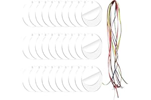 SIOJOHAO Clear Acrylic Circles Blanks with Hole, 30 pezzi Clear Acrylic Circles Blanks Acrylic Round Disc, Clear Plastic Acrylic Circle for Art Painting DIY Craft and Ornament