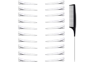 XINXINLOVEE 20 Stück EnteBill Haarspangen, Haarclips Locken Fixieren 5,5cm Alligator Clips Keine Spur Haarklammer Haarclips zum Stylen Haarklammern Friseurbedarf für Damen Haarstyling