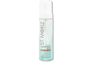 ST. MORIZ Professional Clear Tanning Mousse - Einfach abwaschen wenn die gewünschte Bräune erreicht ist - Kein Abfärben - mit Aloe Vera & Vitamin E - dermatologisch getestet ohne Tierversuche - 200ml
