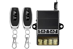 DONJON interruttore con telecomando 220V,AC220/230/240V interruttore senza fili di rf 328ft a lungo raggio. Ideale per luci ventilatori a soffitto e attrezzature elettriche.
