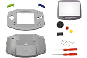 THE TECH DOCTOR Replacement Gameboy Advance Complete Shell Housing Case, Screen Lens & Buttons for Nintendo Gameboy Advance - Professional Repair Kit Including Tools (SNES Style)
