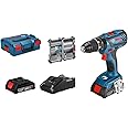 Bosch Professional 18V System Akku Schlagbohrschrauber GSB 18V-28 (max. Drehmoment: 63 Nm, inkl. 35tlg. Impact Zubehör-Set, 2