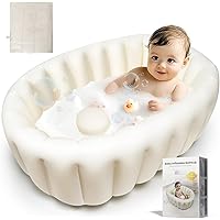 Set Vasca Gonfiabile PandaEar 2-in-1 Con Sedia Per Neonati - Portatile Con Pompa Integrata - Foto 5