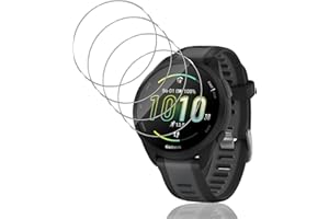 Yenwen 4 Stück Schutzfolie für Garmin Forerunner 165 für Panzerglas, Wasserdichtes Gehärtetes Glas Folie, Anti-Scratch Displayschutzfolie, Ultradünne Blasenfreie Displayschutz