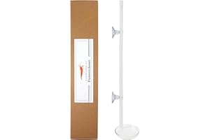 GARNELEN4YOU® Futterrohr-Set aus Laborglas 40 cm – Made in Germany – Aquarium Futterrohr mit Futterschale für Garnelenfutter – bruchfestes Glas – Elegantes Design – Shrimp Feeder Tube