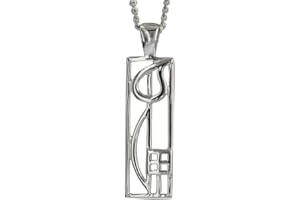 CAIRN CHARLES RENNIE MACKINTOSH Silver Pendant - Cranston Necklace. Jewellery gift box included. 522