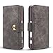 Produktbild Sony Xperia XZ Hülle, Sony Xperia XZ Schutzhülle Leder Hülle, Alfort 2 in 1 Retro Ledertasche Design Dual Use Falten Premium PU Leder Tasche Kartenfach Case Cover Flip Mappen Kasten Abdeckung für Sony Xperia XZ 5.2" Smartphone mit einem Magnetverschluss ( Dunkelgrau )