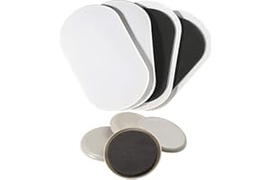 LIYIC 4 Pack 9-1/2" x 5-3/4" Oval Heavy Furniture Sliders & 4 Pack 3.5 Inch Carpet Slider - Heavy Furniture Glider Moving Pads Moving Furniture Reusable Furniture Moving Glides