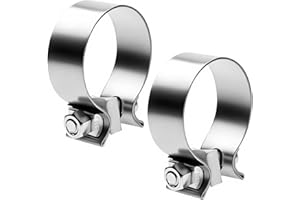 YOUNGSAY 2 fascette di scarico, ø63 – 67 mm, universali, in acciaio inox, per riparazione e modifica dell'auto