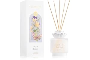 ‎COCORRÍNA COCORRÍNA Raumduft mit 8 Duftstäbchen 200ml, Black Forest, Langanhaltend, Home Duft für Badezimmer, Wohnzimmer, Schlafzimmer, Regal Dekor (Gipsblume)