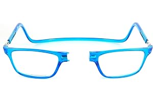 NEW VISION Occhiali da Lettura Uomo e Donna Con Calamita, Calamitati da Collo, Certificazione CE, UV400, NV2904 (Blu, 1.5 Diottrie)