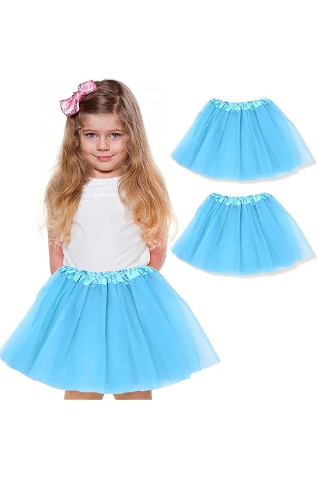 Gonna Tulle Arcobaleno Per Bambina - Vestito Balletto E Festa, 2 Pezzi