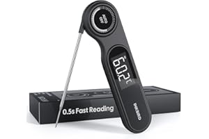 Termometro Istantaneo per Carne,Impermeabile IP65,Lettura Ultra-Rapida in 0.5 Secondi,Rilevazione Super Precisa,INKBIRD Termometro Alimentare Compatto per Cucina,BBQ,Pasticceria,Frittura,Produzione