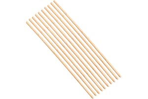 H&H HOMEDECOR LTD Wooden Broom Handle Stick Replacement Wood Handle Heavy Duty Durable Wood Broom 48 inces (120 cm) Long Mop Handle 15/16" (23/24mm) Diameter Broomstick Wooden Pole Only (Pack of 10)