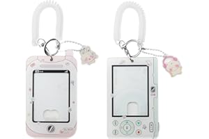 ZMDMAH 2 Piezas Photocard Holder Clear Acrylic Card Sleeves Picture Frames Photocard Holder Keychain Cute Design Album Soporte acrílico para tarjetas fotográficas Kpop Top Loaders for Cards