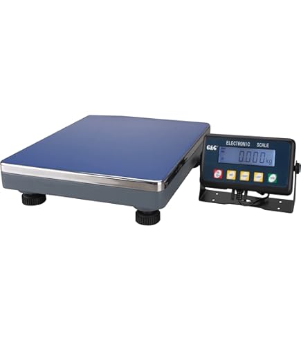 MAUL MAULcargo Pakketweegschaal, stabiele pakketweegschaal tot 120 kg, groot weegoppervlak 27 x 27 cm, weegschaal inclusief apart bedieningspaneel, automatische nulinstelling en automatische