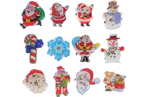 TOYANDONA 25 Stück Weihnachtsbrosche Pin Leuchten Weihnachtsmann Schneemann Schneeflocke Weihnachtsfeier Gefälligkeiten für Weihnachtsdekorationen (Zufälliger Stil)