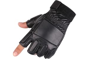 Long Keeper Rękawiczki bez palców z prawdziwej skóry owczej, miękkie, z podszewką, klasyczne, czarne, do jazdy na rowerze, jazdy motocyklem, na zewnątrz