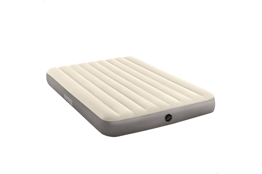 Intex 64103, Fibertech Deluxe High, Colchón Hinchable, Unisex Adulto, Multicolor, 152 x 203 cm