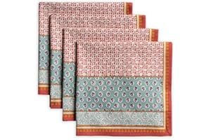 ‎MAISON D' HERMINE Maison d' Hermine Stoffserviette 100% Baumwolle (45cm x 45cm) dekorative waschbare Servietten Ostern Tischserviette für Essen, Küche, Partys und Camping, Provence – Frühling/Sommer (4er-Set)