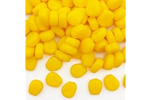 XYQMLY 100 Pcs Fake Corn Carp Fishing Bait, Soft Silicone Easy Floating Lure, TPR Simulation Fake Corn Fishing Lures, Bait Equipment for Trout Catfish Carp Catfish in River Lake Reservoir