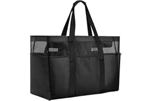 ‎JUYANO JUYANO Strandtasche Große XXL Familie mit Reißverschluss und Innentasche Sanddicht Strandtasche Faltbar Schultertasche Badetasche Familie Shopper Tasche für Strand Picknick Camping