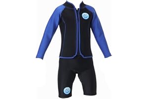 ZIYIMAOYI Kinder Neoprenanzug Jungen Kurzarm Badeanzug Sonnenschutz 2,5 mm Neopren zweiteilige Neoprenanzüge Shorts Junior Jugend Neoprenanzug Schwimmanzug