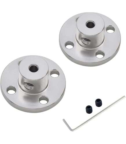 Giunto Flangiato 8mm Rosso In Alluminio Per Albero Motore RC E Motori Passo-passo