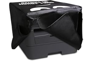 kwmobile Housse Compatible avec Brother DCP-L2530DW / L2550DN / MFC-L2710DN / L2750DW - Housse de Protection Couverture pour Imprimante - Don't Touch My Printer Blanc-Noir
