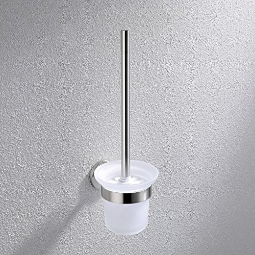 Finether Toilettenbürstenhalter Klobürstenhalter WC-Bürstengarnitur aus Edelstahl gebürstet rostfrei WC-Garnitur Toilettenbürste Klobürste WC-Bürste Wandmontage - 2