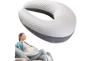 Generisch Ergonomisches Strickkissen,ergonomisches Kissen,leseknochen Erwachsene,Multifunktions-Armstütze für Handarbeit/Lesen/Gaming, Waschbarer Bezug, Für Sofa & Bett