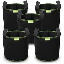 SKIKHN Plantenzakken Van Vliesstof – 10 Stuks – 20 Liter – Met Handgrepen – Voor Aardappelen, Tomaten En Meer