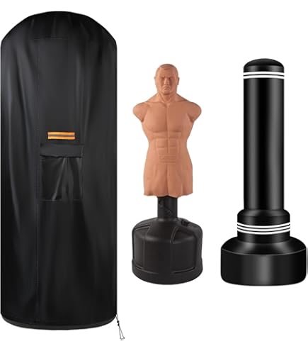 JUOIFIP Staande bokszak voor volwassenen 175 cm, bokszak met standaard, zware tas voor dames en heren, opblaasbare bokszakken, vrijstaande kickbokszak voor training, MMA Thaise fitness, buiten en JUOIFIP Staande bokszak voor volwassenen 175 cm, bokszak met standaard, zware tas voor dames en heren, opblaasbare bokszakken, vrijstaande kickbokszak voor training, MMA Thaise fitness, buiten en