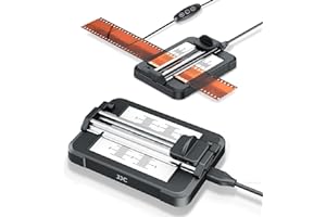 JJC Obcinarka do folii w formacie 35 mm, 120, narzędzie do cięcia folii negatywnych, precyzyjne stopniowanie + regulowana jasność, podkładka świetlna