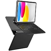 Ipad (A16) 11in&ccedil; 10.nesil 2022/2025 Uyumlu Magic Uyumlu Touchpad Işıklı Klavyeli Kılıf A3355