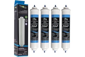 FilterLogic FFL-191X | 4x externer Wasserfilter kompatibel mit Samsung, LG Kühlschränken, ersetzen DA29-10105J, HAFEX/EXP, HAFEX, 5231JA2010B, FSS-002, ADQ73693903, ADQ736939 Filterpatronen Filter