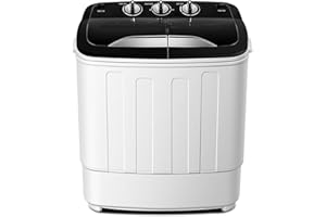 Think Gizmos Portable Washing Machine – Twin Tub Washer Machine with Wash and Spin Cycle Compartments - Includes Lint Filter & Small Laundry Bag…