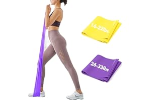 iMoebel Fitness Band Gymnastikband Fitnessbänder - 2 STÄRKEN 8-10kg/12-15kg Premium Lang 1,8/2 Meter Übungsband widerstandsbänder für Yoga, Pilates, Crossfit, Rehabilitation