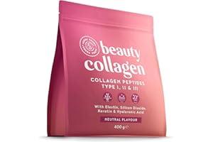 Colágeno en Polvo + Queratina + Acido Hialuronico 400g | Péptidos de Colageno Hidrolizado | Collagen Peptides Tipos I, II, III | Sin Sabor | Alpha Foods