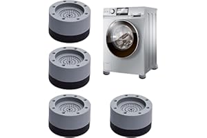 Washing Machine Feet Pad Foot Pads Pack of 4 Universal Anti Vibration Washing Machine Feet [Vibration Absorber] Non-Slip Rubber Foot Pad Vibration Damper Non-Slip Mat for Washing Machines and Dryers