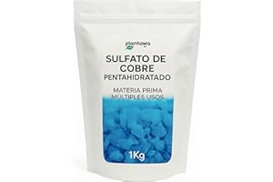 PLANTAWA Sulfato de Cobre 1kg, Cobre para Plantas, Sulfato de Cobre Mojable, Plantas, Eliminar Verdin Piscinas, Cobre para Olivos, Piscinas,Sulfato de Cobre Piedra