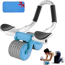 Roue Abdominale à Rebond Automatique - Ab Roller Avec Tapis | Équipement Fitness Maison